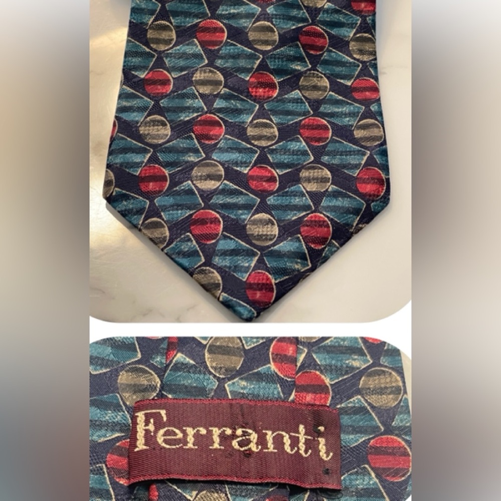 Luxury Ferranti  tie 100% silk made in Italy